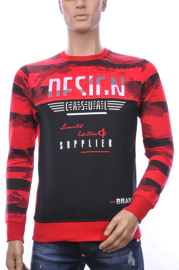 CLUB JU Moncler DIOR Philipp Plein PRADA Louis Vuitton GUCCI VERSACE KENZO Dsquared2 Levi's CHASIN G-STAR DOLCE & GABBANA DIESEL PME LEGEND WAM DENIM LACOSTE DESIGN ronde hals heren Shirt met 3D letters Rood