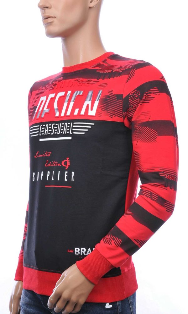 CLUB JU Moncler DIOR Philipp Plein PRADA Louis Vuitton GUCCI VERSACE KENZO Dsquared2 Levi's CHASIN G-STAR DOLCE & GABBANA DIESEL PME LEGEND WAM DENIM LACOSTE DESIGN ronde hals heren Shirt met 3D letters Rood