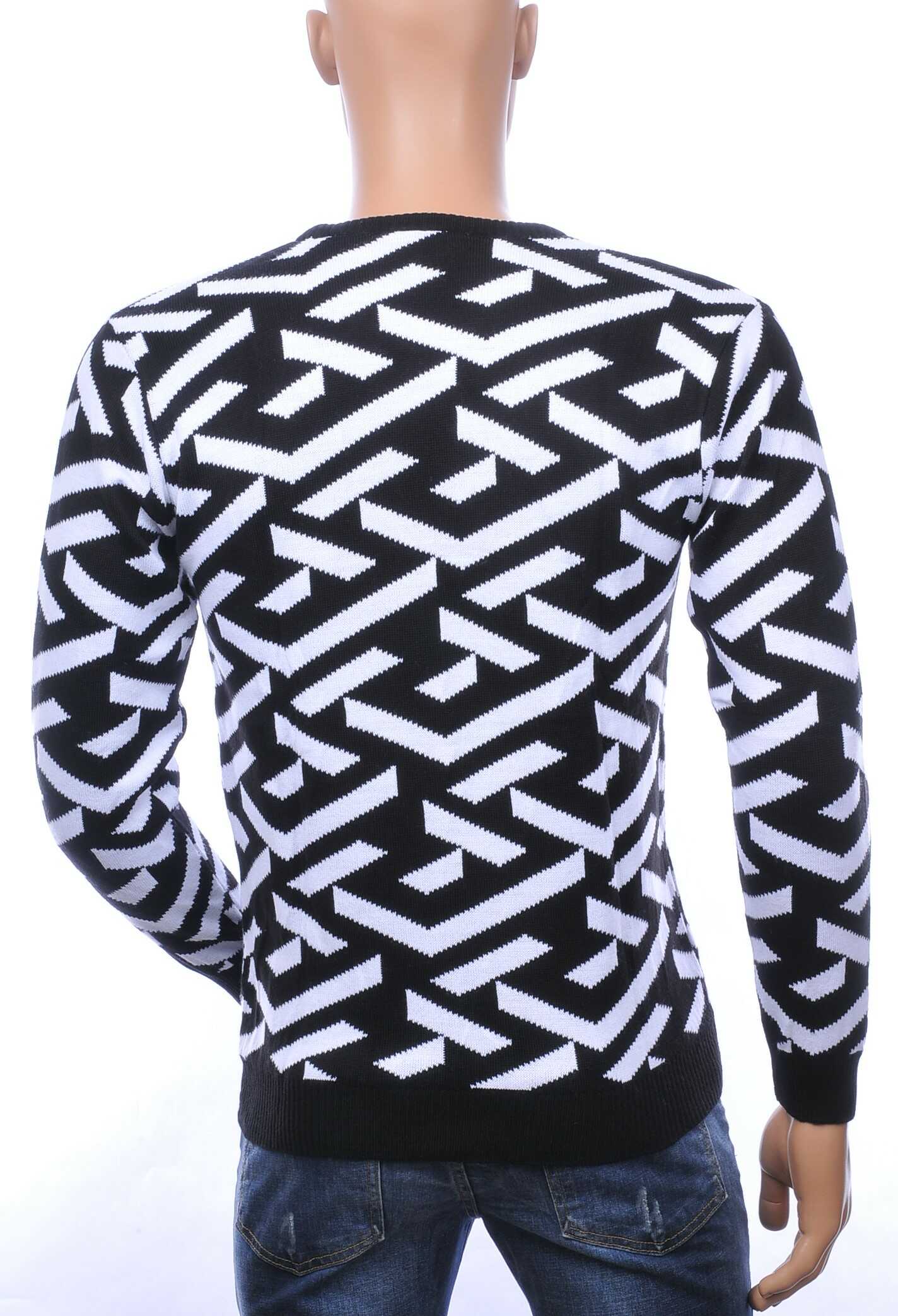 Club Ju A Fish Named Fred Wolff Blitz Louis Vuitton GUCCI VERSACE KENZO Dsquared2 Levi's CHASIN G-STAR DOLCE & GABBANA DIESEL PME LEGEND WAM DENIM LACOSTE ronde hals allover modern dessin heren trui Zwart