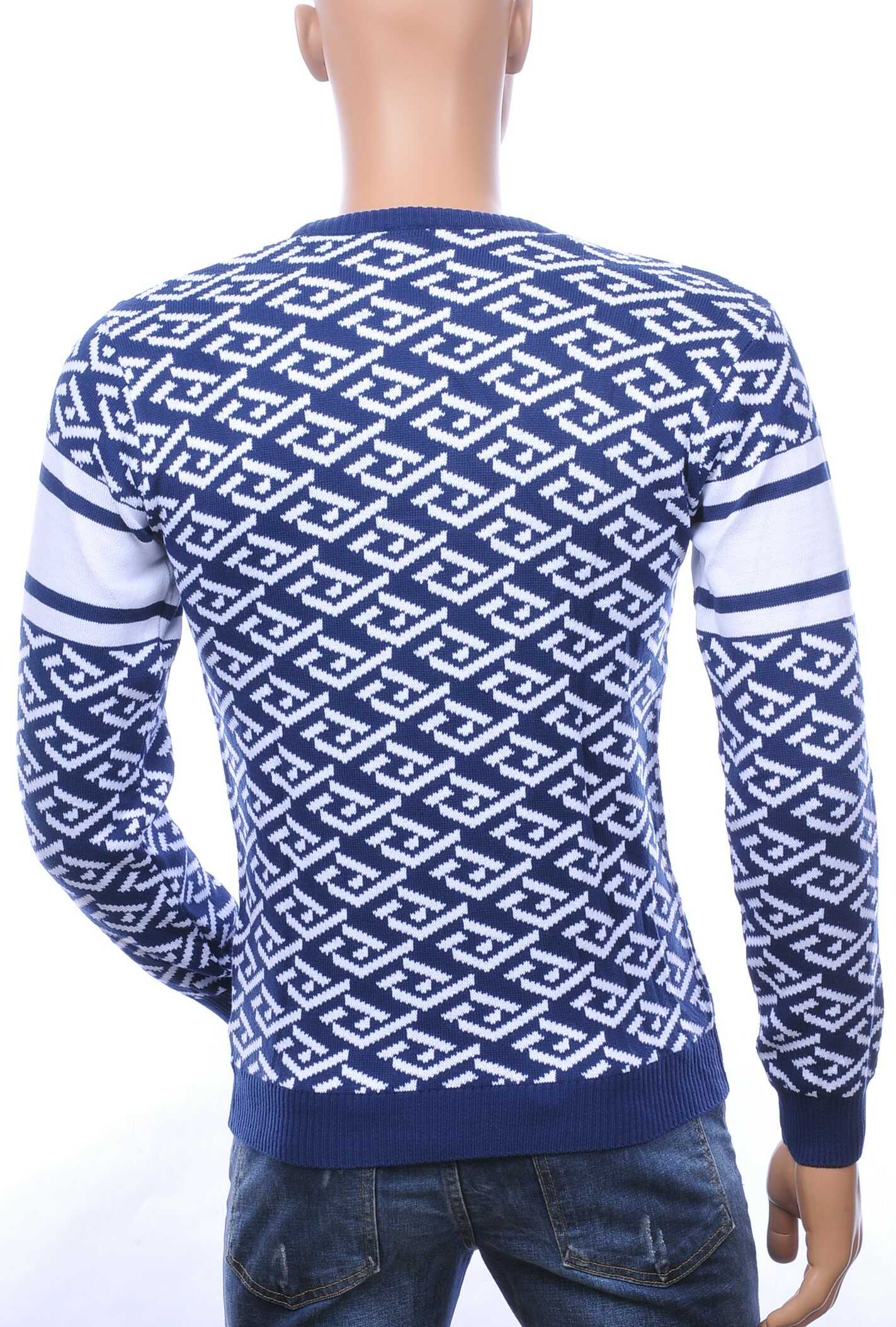 Club Ju A Fish Named Fred Wolff Blitz Louis Vuitton GUCCI VERSACE KENZO Dsquared2 Levi's CHASIN G-STAR DOLCE & GABBANA DIESEL PME LEGEND WAM DENIM LACOSTE ronde hals allover modern dessin heren trui met leeuwenkop dessin Navy