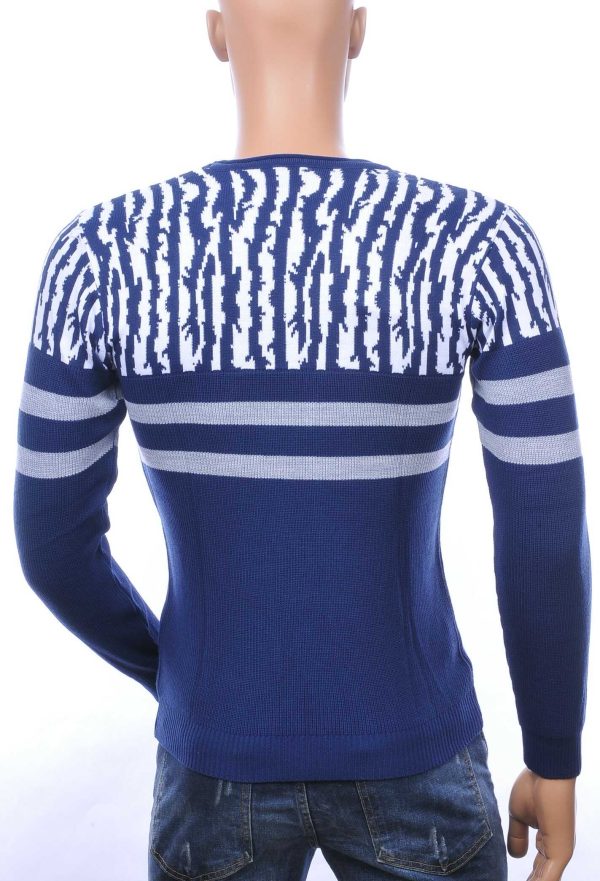 Club Ju A Fish Named Fred Wolff Blitz Louis Vuitton GUCCI VERSACE KENZO Dsquared2 Levi's CHASIN G-STAR DOLCE & GABBANA DIESEL PME LEGEND WAM DENIM LACOSTE Parajumpers Stone Island ronde hals modern dessin heren trui Blauw