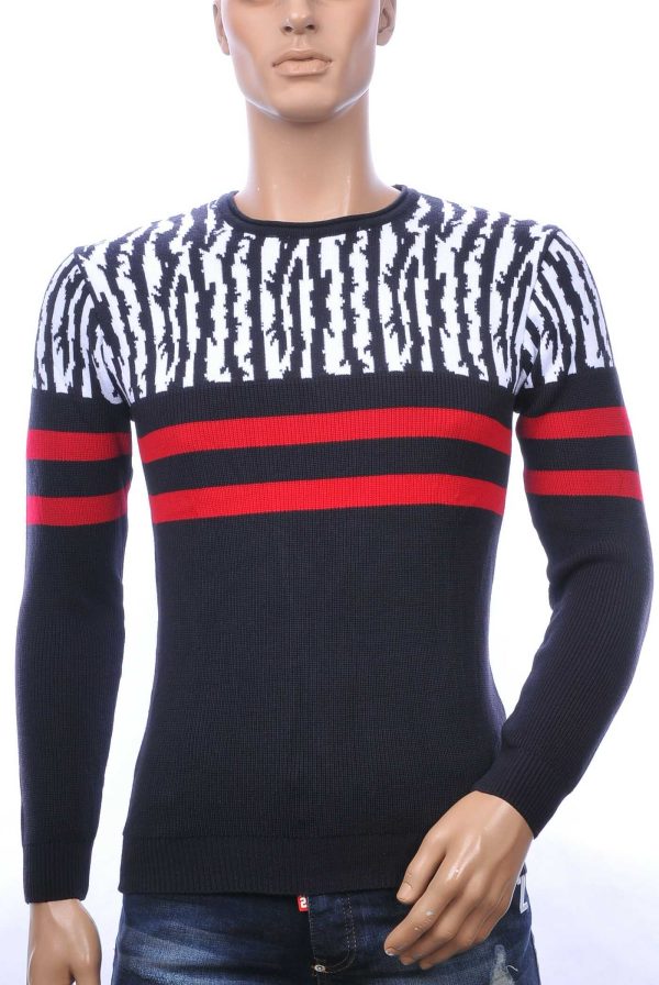 Club Ju A Fish Named Fred Wolff Blitz Louis Vuitton GUCCI VERSACE KENZO Dsquared2 Levi's CHASIN G-STAR DOLCE & GABBANA DIESEL PME LEGEND WAM DENIM LACOSTE Parajumpers Stone Island ronde hals modern dessin heren trui Navy