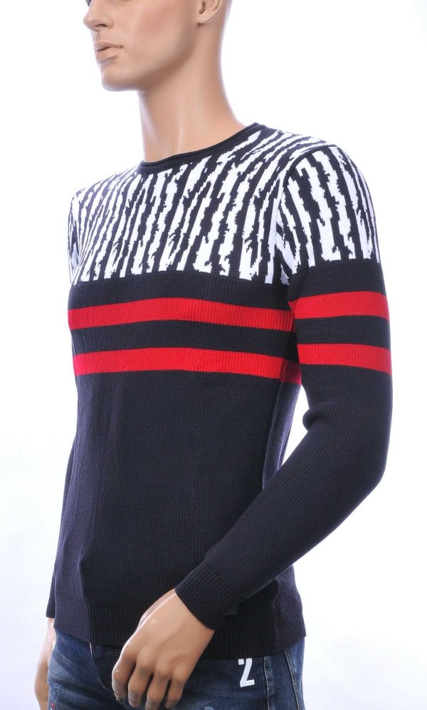 Club Ju A Fish Named Fred Wolff Blitz Louis Vuitton GUCCI VERSACE KENZO Dsquared2 Levi's CHASIN G-STAR DOLCE & GABBANA DIESEL PME LEGEND WAM DENIM LACOSTE Parajumpers Stone Island ronde hals modern dessin heren trui Navy