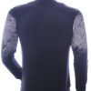 CLUB JU DELUXE ronde hals heren Shirt met 3D letters Zwart-Blauw