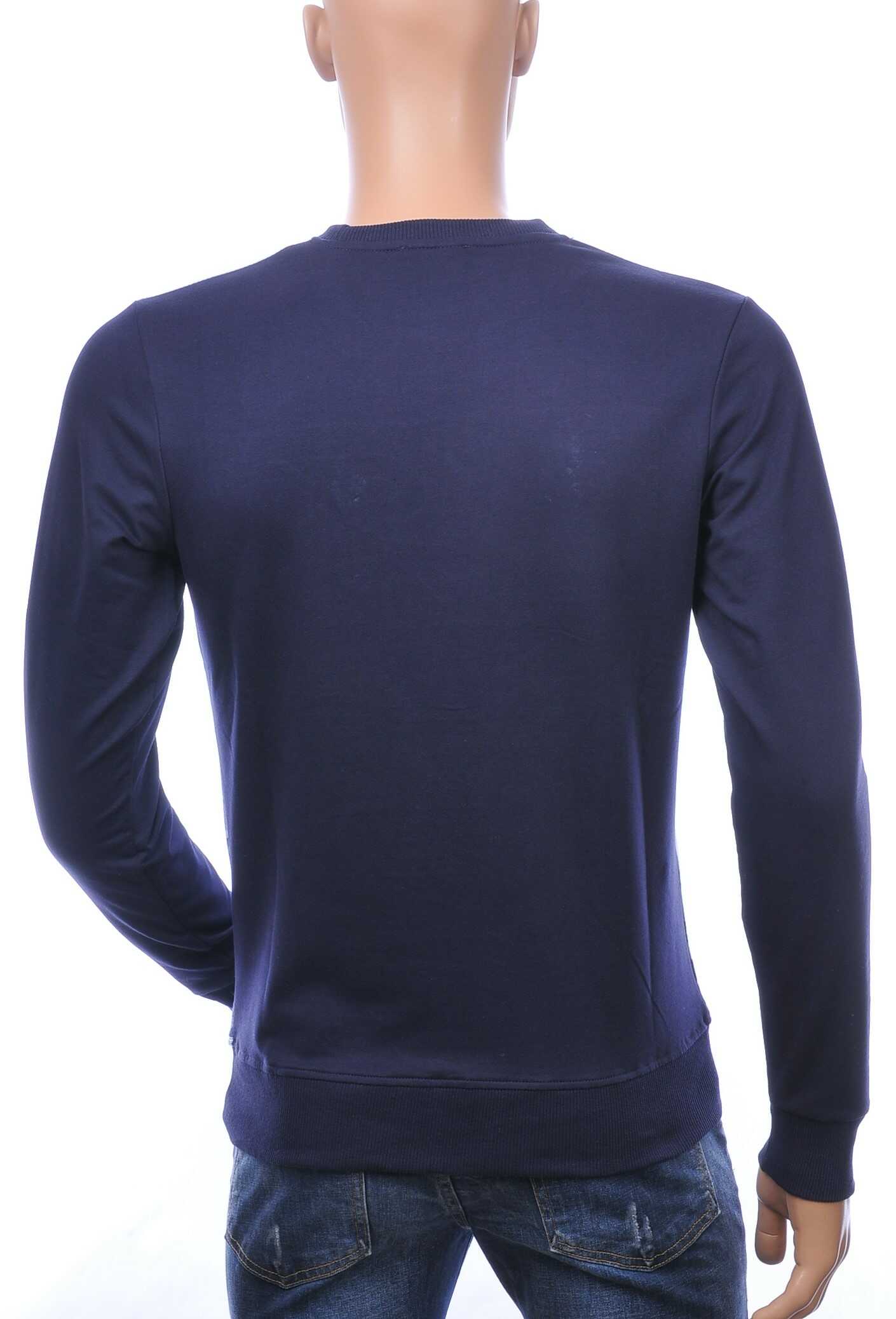 CLUB JU BLACK RAW ronde hals heren Shirt met 3D letters Navy