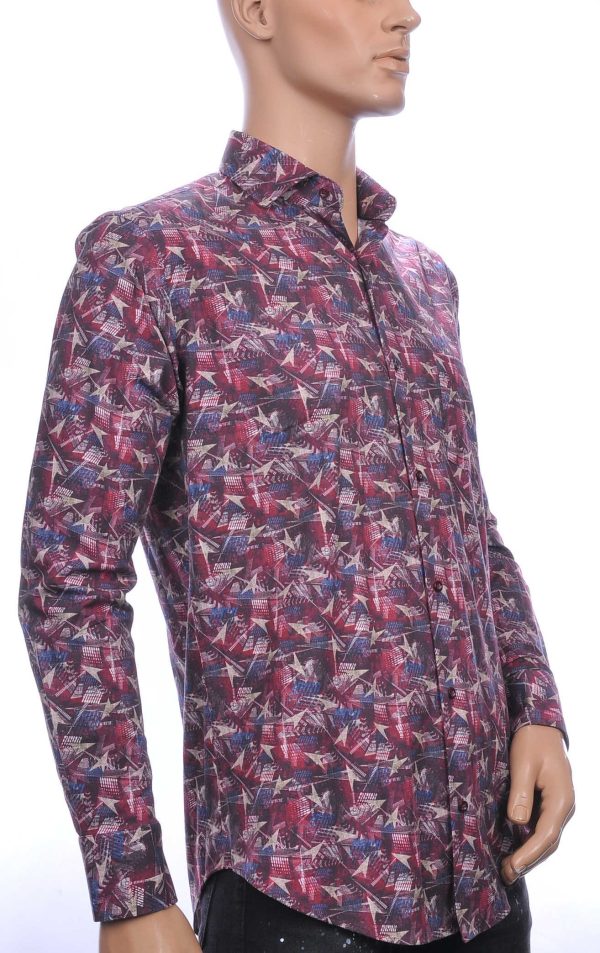 Dom Tower OLYMP State of Art Blue Industry A fish named fred Wolff Blitz Moncler DIOR Philipp Plein PRADA Louis Vuitton GUCCI VERSACE KENZO Dsquared2 Levi's CHASIN G-STAR DOLCE & GABBANA DIESEL PME LEGEND WAM DENIM LACOSTE regular fıt allover modern dessin heren overhemd met borstzak Bordeaux