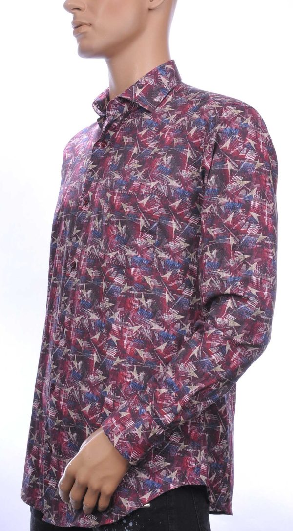 Dom Tower OLYMP State of Art Blue Industry A fish named fred Wolff Blitz Moncler DIOR Philipp Plein PRADA Louis Vuitton GUCCI VERSACE KENZO Dsquared2 Levi's CHASIN G-STAR DOLCE & GABBANA DIESEL PME LEGEND WAM DENIM LACOSTE regular fıt allover modern dessin heren overhemd met borstzak Bordeaux