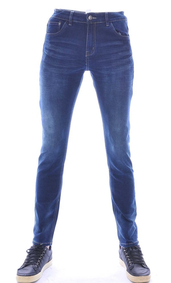 EDO JEANS trendy slim fit heren stretch jeans Blauw