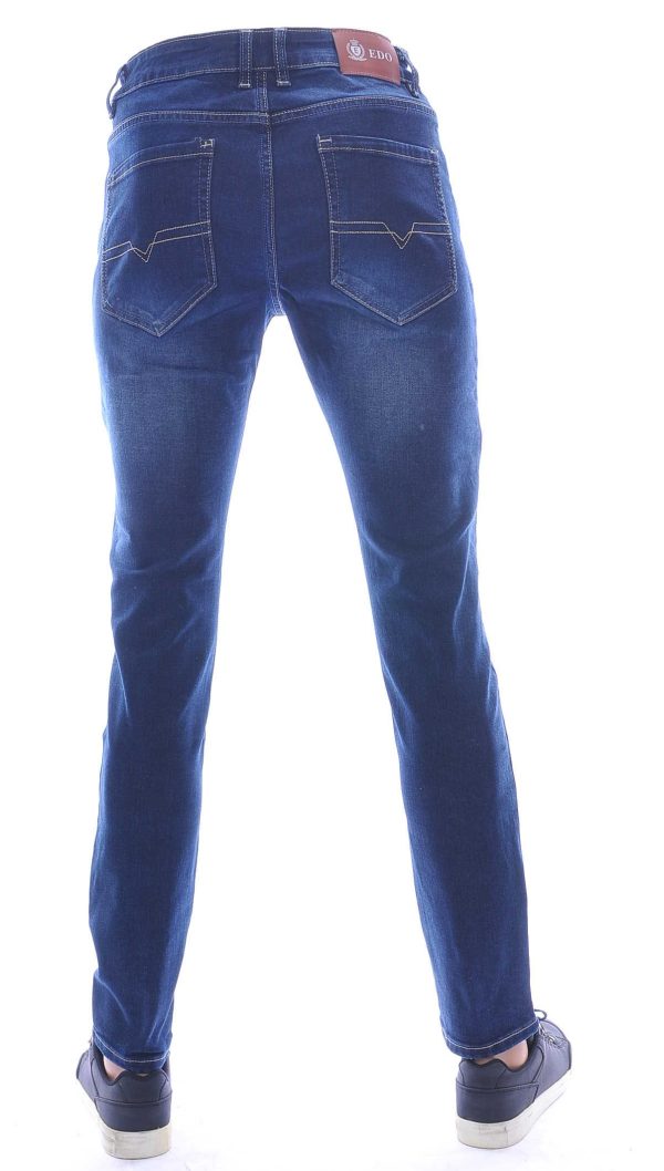 EDO JEANS trendy slim fit heren stretch jeans Blauw