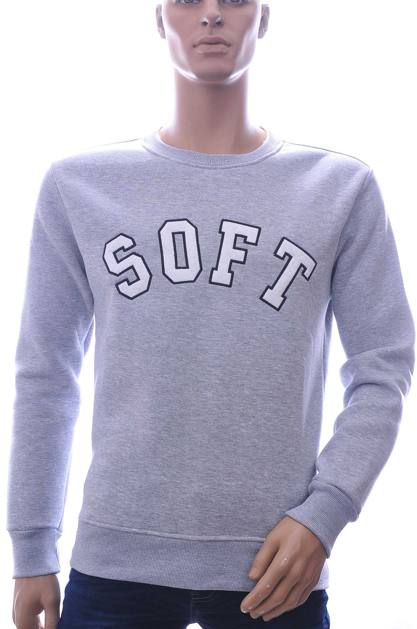 JAYLVIS&ARANCIA Moncler DIOR Philipp Plein PRADA Louis Vuitton GUCCI VERSACE KENZO Dsquared2 Levi's CHASIN G-STAR DOLCE & GABBANA DIESEL PME LEGEND WAM DENIM LACOSTE ronde hals heren sweatshirt met tekst SOFT Grijs