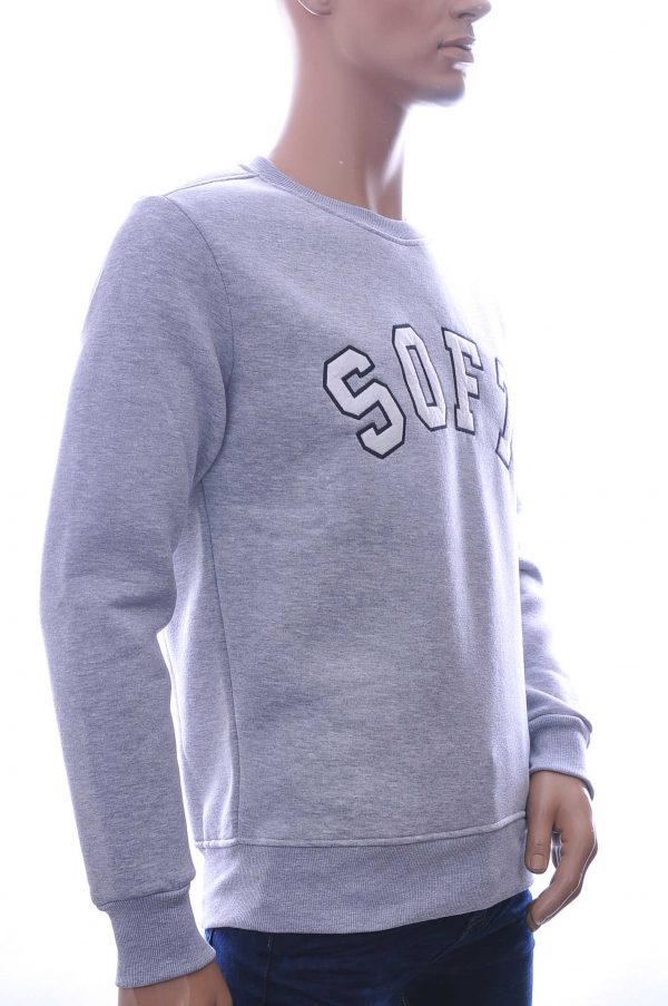 JAYLVIS&ARANCIA Moncler DIOR Philipp Plein PRADA Louis Vuitton GUCCI VERSACE KENZO Dsquared2 Levi's CHASIN G-STAR DOLCE & GABBANA DIESEL PME LEGEND WAM DENIM LACOSTE ronde hals heren sweatshirt met tekst SOFT Grijs