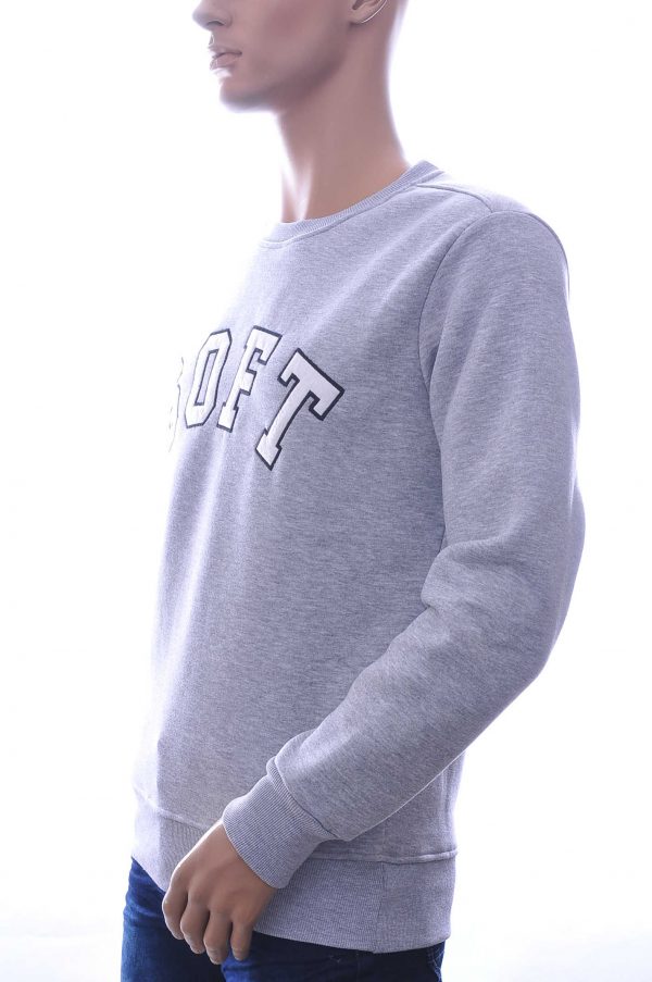 JAYLVIS&ARANCIA Moncler DIOR Philipp Plein PRADA Louis Vuitton GUCCI VERSACE KENZO Dsquared2 Levi's CHASIN G-STAR DOLCE & GABBANA DIESEL PME LEGEND WAM DENIM LACOSTE ronde hals heren sweatshirt met tekst SOFT Grijs