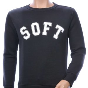 JAYLVIS&ARANCIA Moncler DIOR Philipp Plein PRADA Louis Vuitton GUCCI VERSACE KENZO Dsquared2 Levi's CHASIN G-STAR DOLCE & GABBANA DIESEL PME LEGEND WAM DENIM LACOSTE ronde hals heren sweatshirt met tekst SOFT Zwart