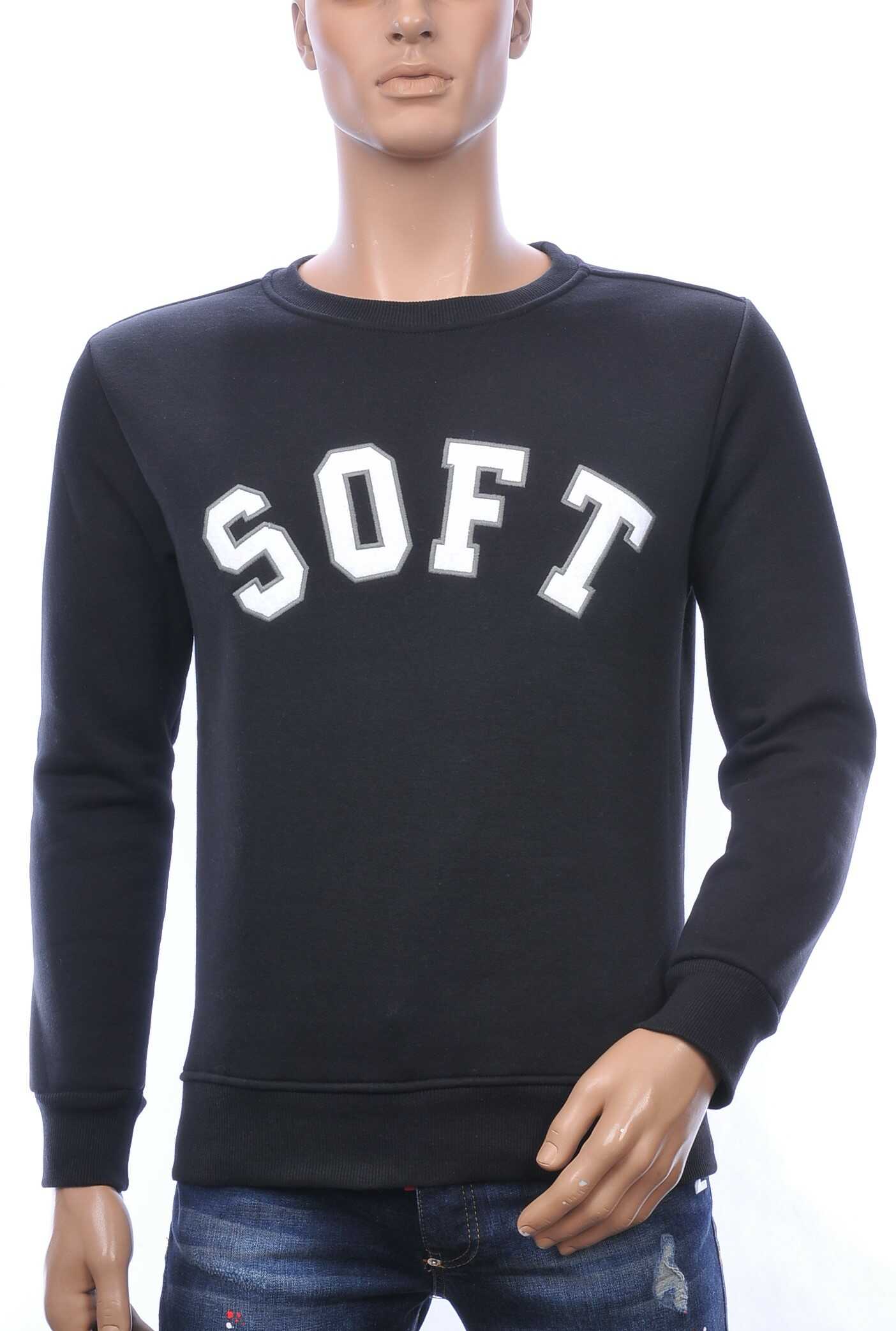 JAYLVIS&ARANCIA Moncler DIOR Philipp Plein PRADA Louis Vuitton GUCCI VERSACE KENZO Dsquared2 Levi's CHASIN G-STAR DOLCE & GABBANA DIESEL PME LEGEND WAM DENIM LACOSTE ronde hals heren sweatshirt met tekst SOFT Zwart