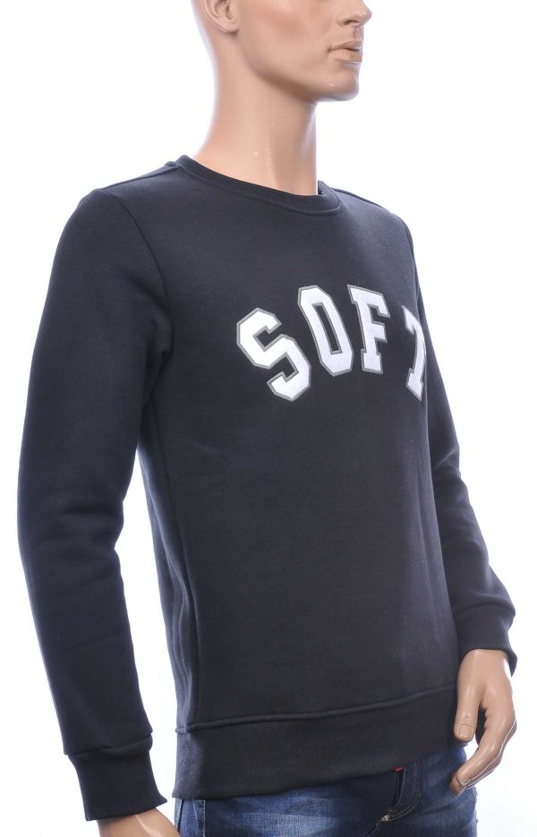 JAYLVIS&ARANCIA Moncler DIOR Philipp Plein PRADA Louis Vuitton GUCCI VERSACE KENZO Dsquared2 Levi's CHASIN G-STAR DOLCE & GABBANA DIESEL PME LEGEND WAM DENIM LACOSTE ronde hals heren sweatshirt met tekst SOFT Zwart