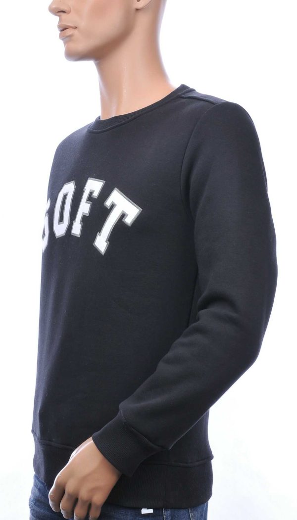 JAYLVIS&ARANCIA Moncler DIOR Philipp Plein PRADA Louis Vuitton GUCCI VERSACE KENZO Dsquared2 Levi's CHASIN G-STAR DOLCE & GABBANA DIESEL PME LEGEND WAM DENIM LACOSTE ronde hals heren sweatshirt met tekst SOFT Zwart