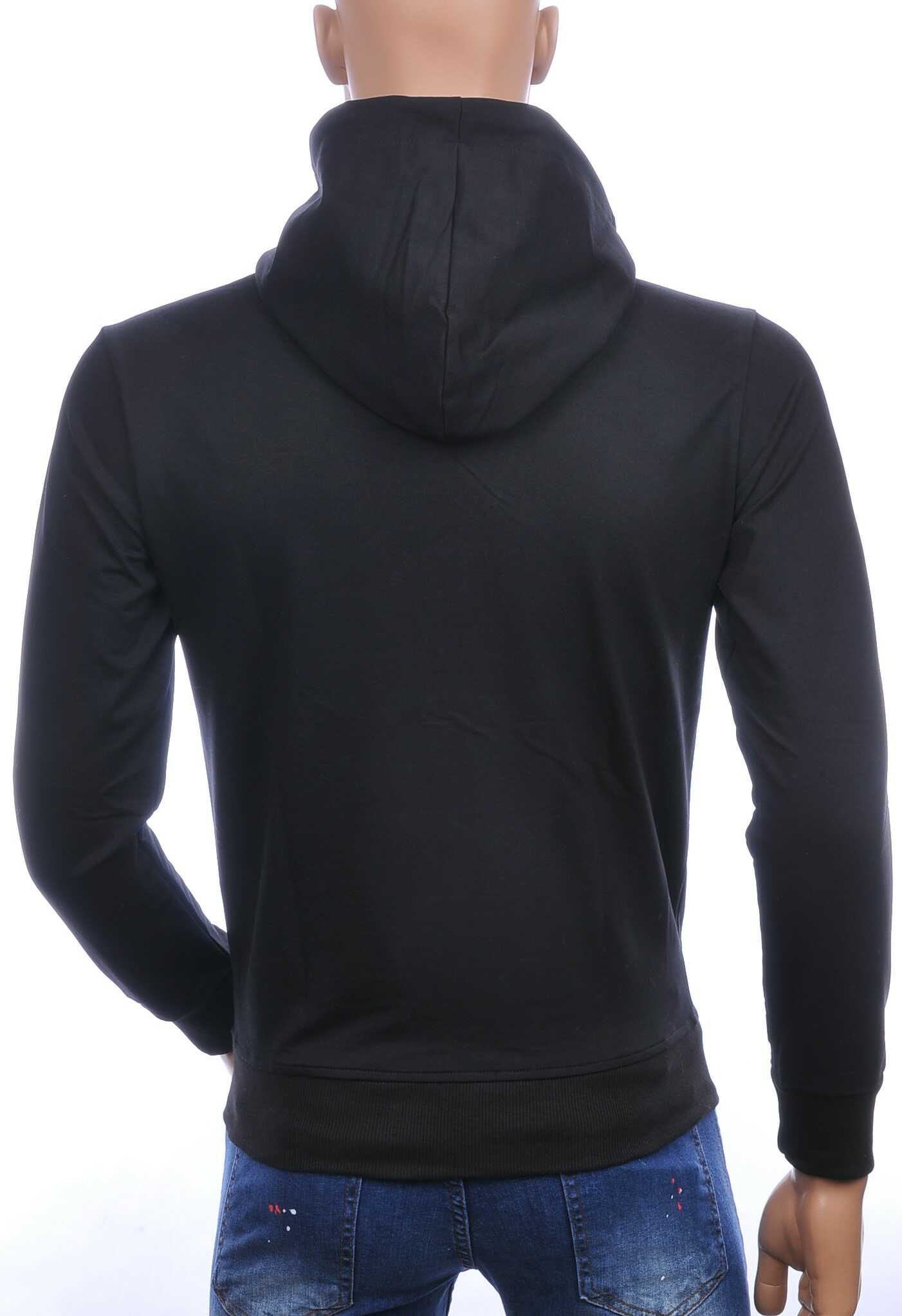 JAYLVIS&ARANCIA STONE ROYAL print heren sweatvest met capuchon Zwart