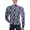 Club Ju heren trui, Heren trui navy, Dunne heren trui, Allover design heren trui, Ronde hals trui heren, Fijn gebreide heren trui, Trendy heren knitwear, Streetwear heren trui, Moderne heren sweater, Katoen acryl trui heren, online trui kopen, trui kopen in Nijmegen, Goedkoop heren trui kopen
