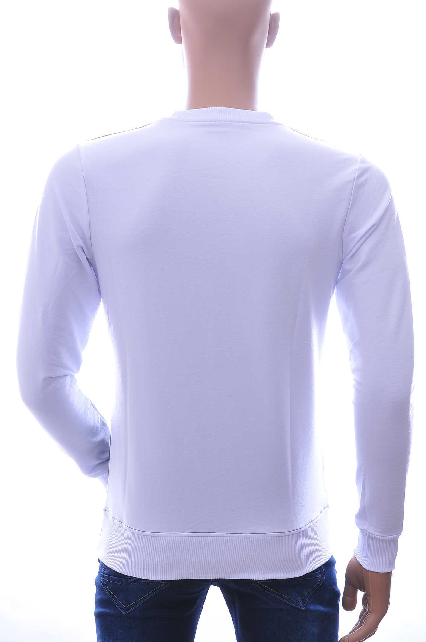 CLUB JU BLACK RAW ronde hals heren Shirt met 3D letters Wit