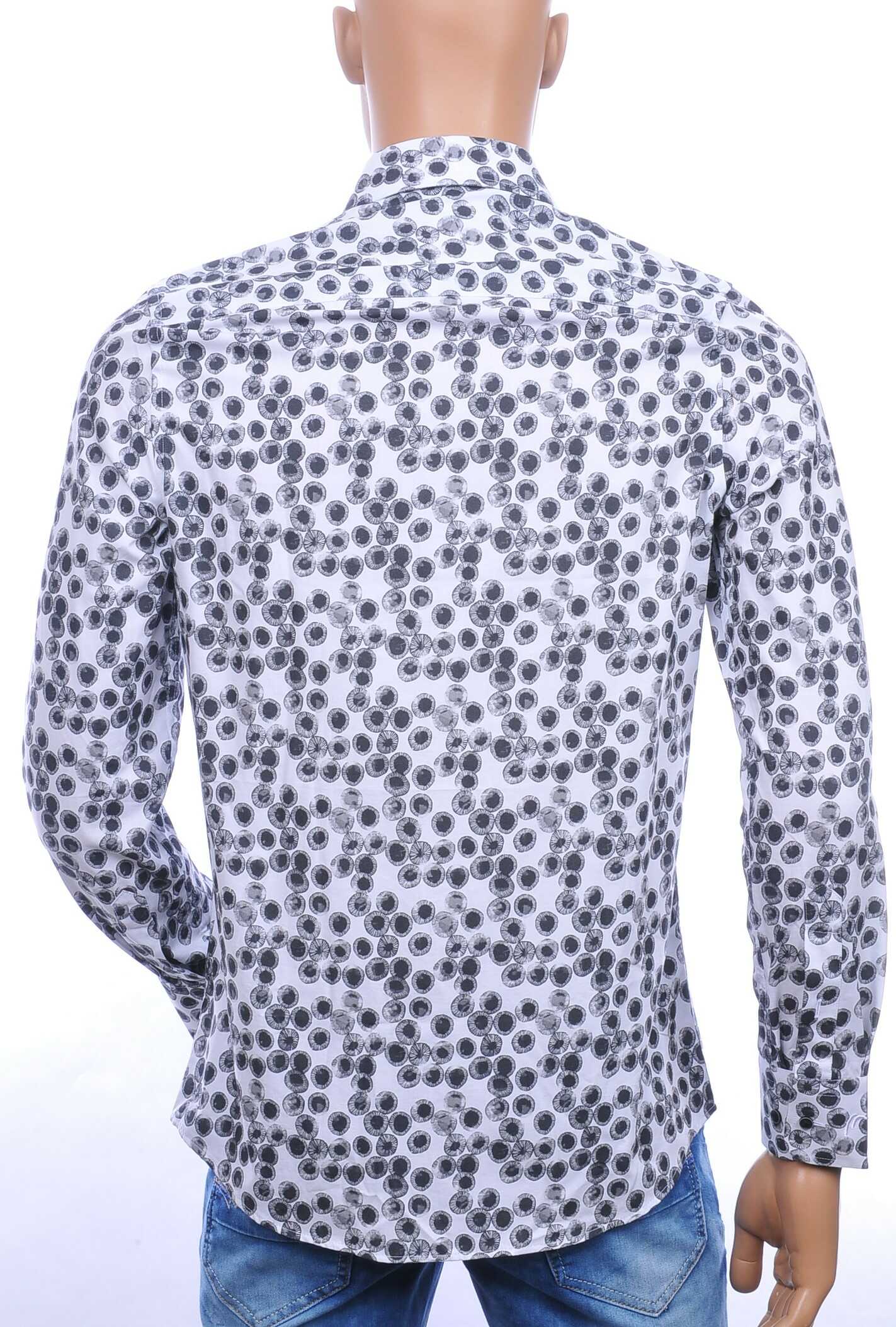 FORTUNATO trendy allover plakjes kiwi dessin Italiaanse overhemd Khaki