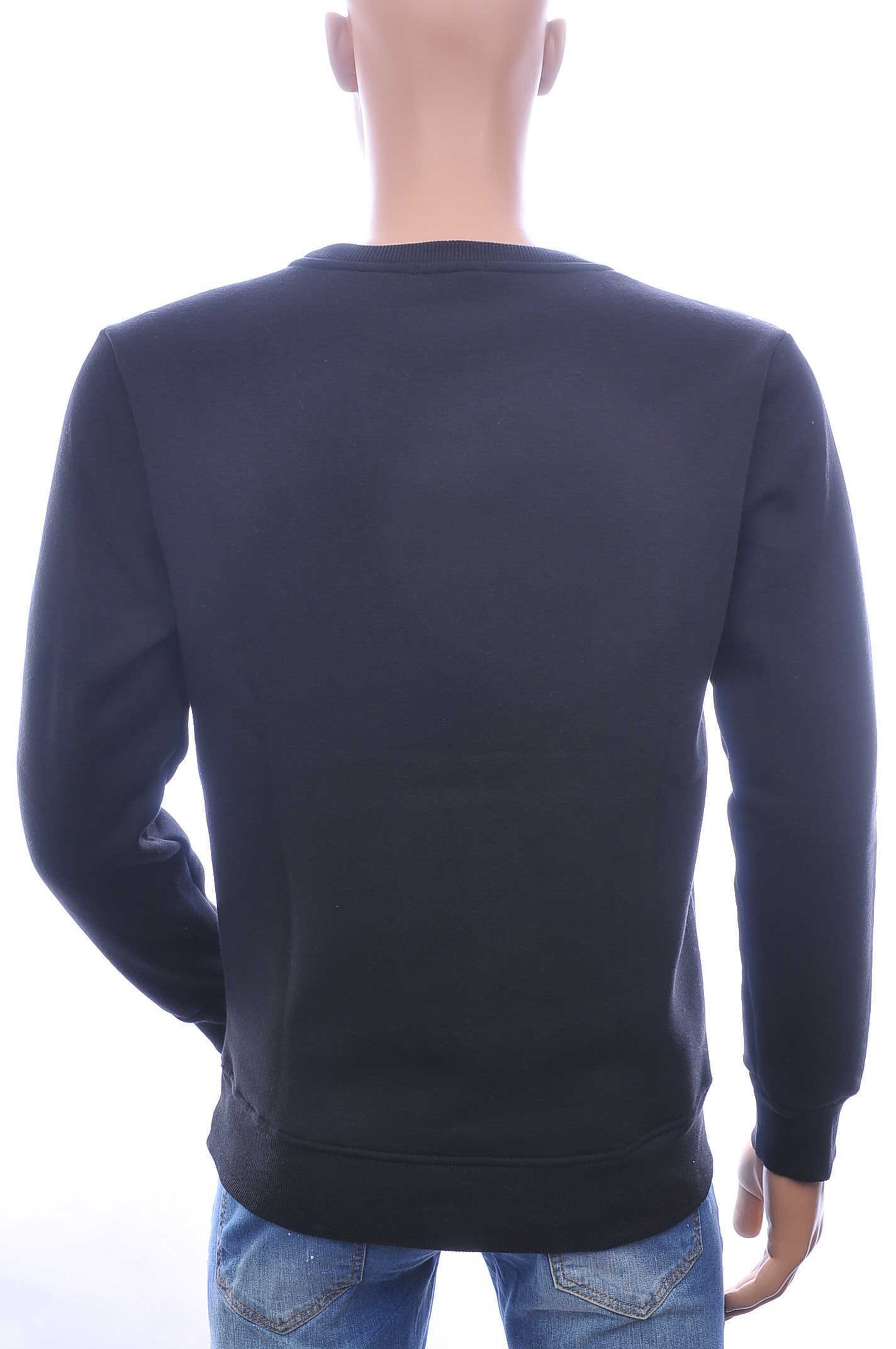 JAYLVIS&ARANCIA Ronde Hals Heren Sweatshirt met “NEVER GIVE UP” Print – Zwart