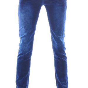 Jaylvis Trendy Regular Fit Stretch Heren Jeans met Contrastkleurige Stiksels - Blauw