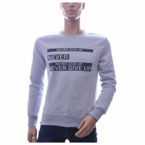 Heren sweatshirt, stijlvolle truien, comfortabele kleding, JAYLVIS&ARANCIA, casual mode, NEVER GIVE UP, grijs sweatshirt, trendy herenkleding, online sweatshirt kopen, sweatshirt kopen in Nijmegen, Goedkoop heren sweatshirt, Charra, heren Kleding in Nijmegen, CHARRA, ZARA, COEF, CHASIN, WAM DENIM