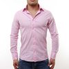 Red Bridge getailleerd slim fit stretch effen heren overhemd Roze