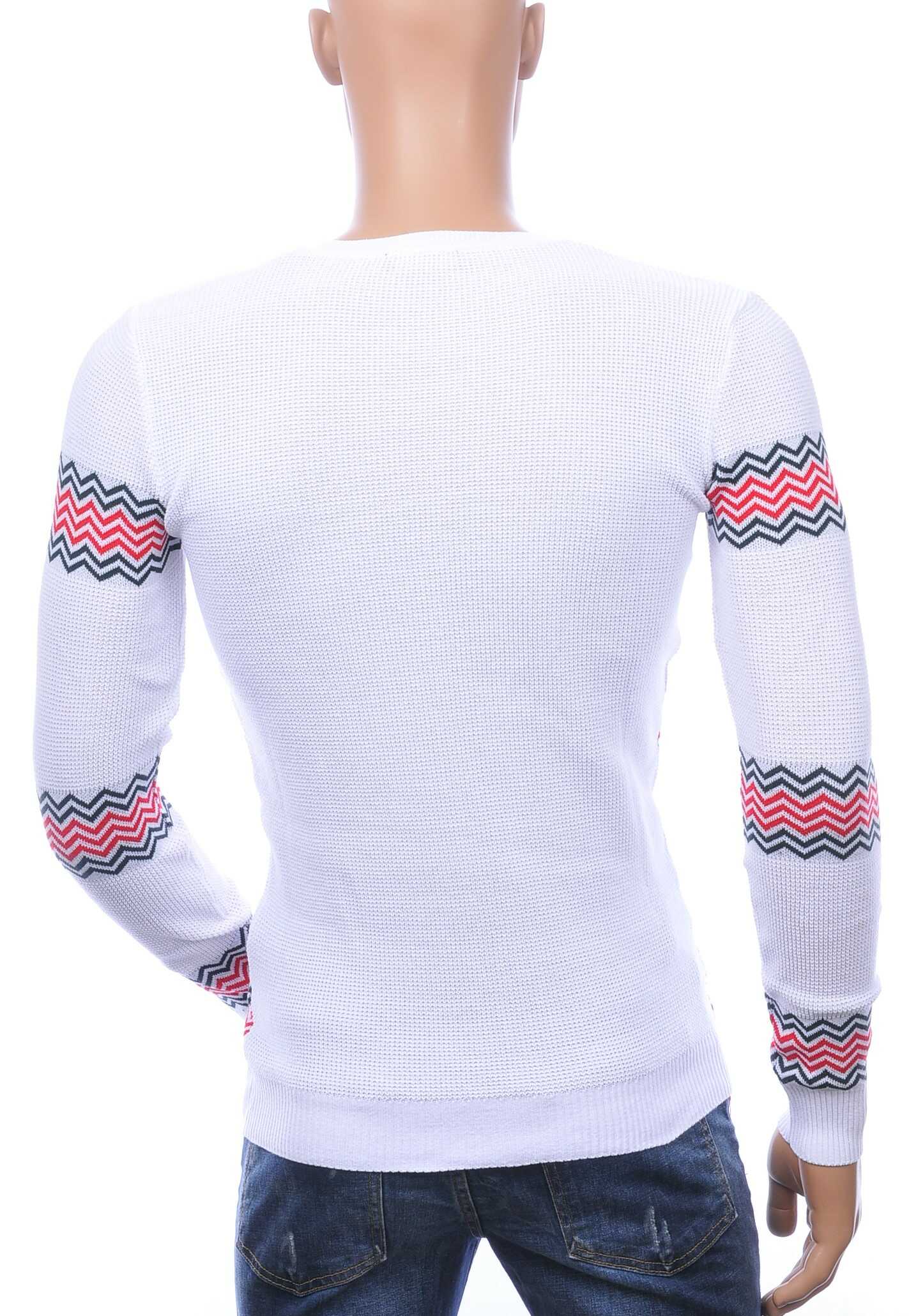 AFAROZ A Fish Named Fred Wolff Blitz Louis Vuitton GUCCI VERSACE KENZO Dsquared2 Levi's CHASIN G-STAR DOLCE & GABBANA DIESEL PME LEGEND WAM DENIM LACOSTE Parajumpers Stone Island trendy ronde hals dunne heren trui Wit