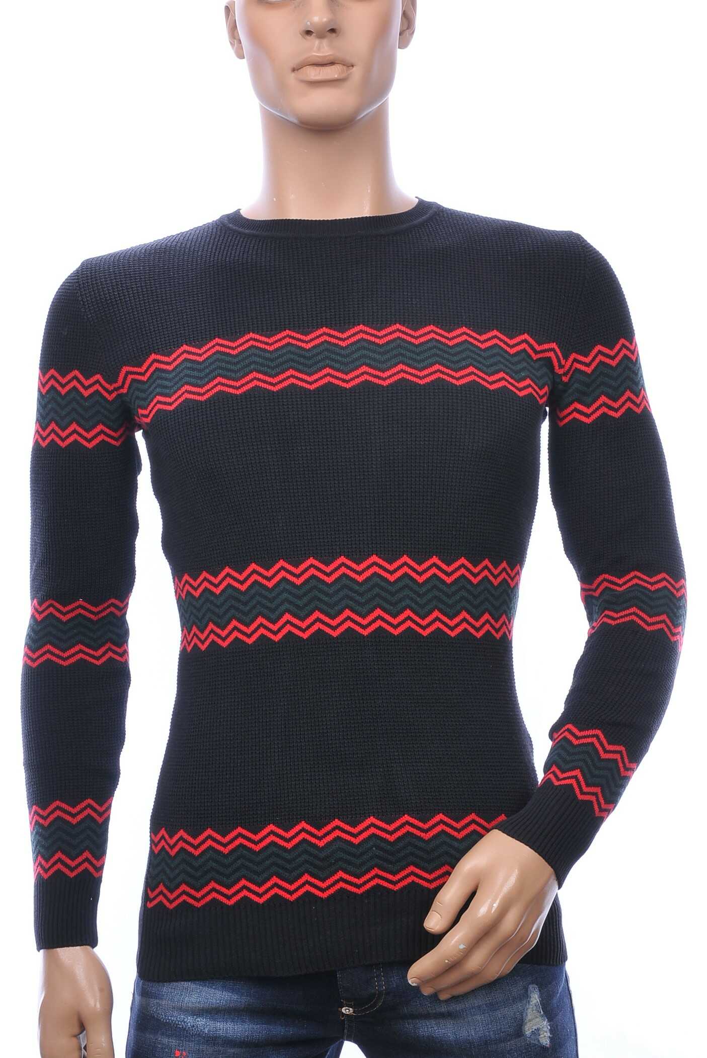 AFAROZ A Fish Named Fred Wolff Blitz Louis Vuitton GUCCI VERSACE KENZO Dsquared2 Levi's CHASIN G-STAR DOLCE & GABBANA DIESEL PME LEGEND WAM DENIM LACOSTE Parajumpers Stone Island trendy ronde hals dunne heren trui Zwart