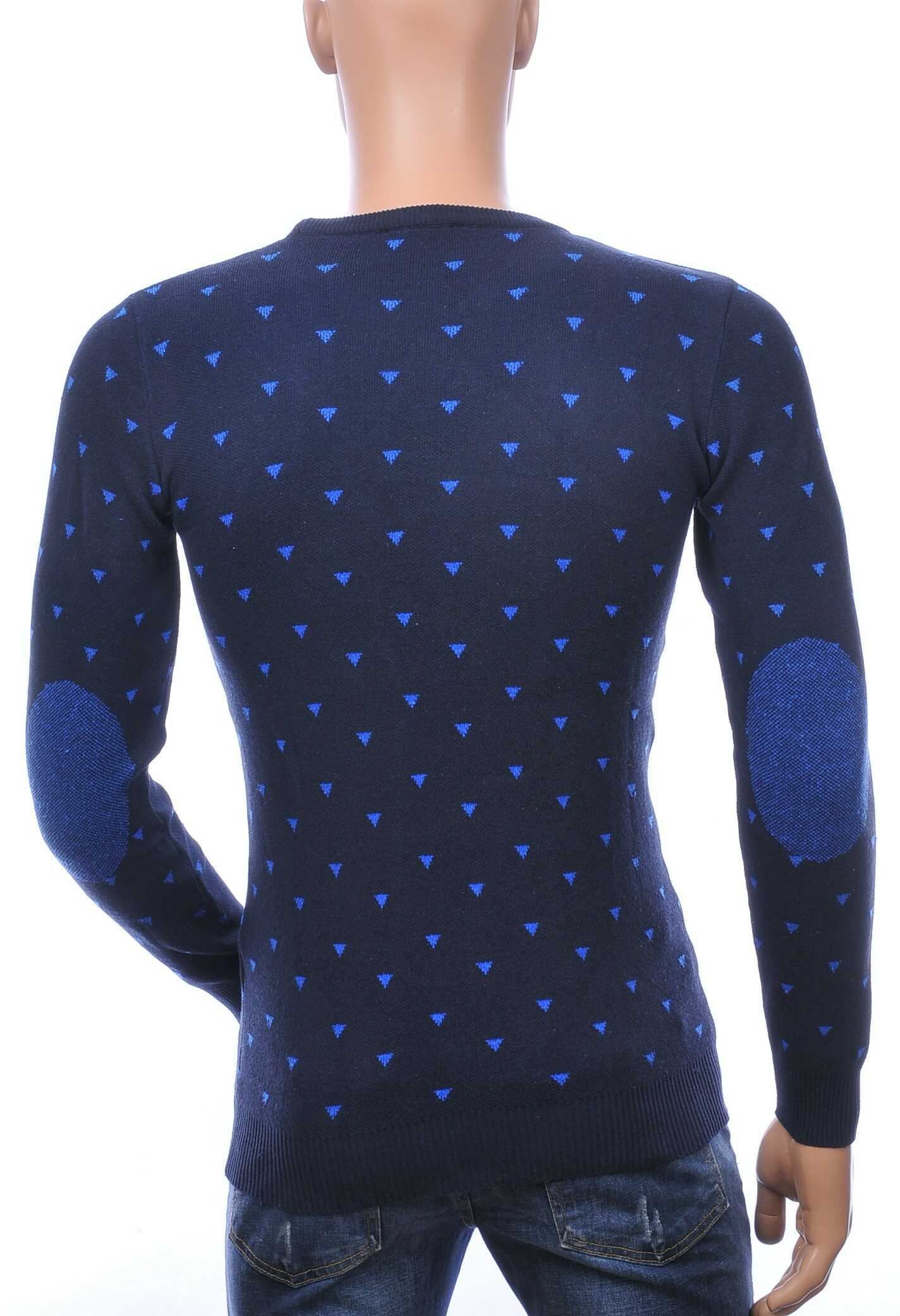 AFAROZ A Fish Named Fred Wolff Blitz Louis Vuitton GUCCI VERSACE KENZO Dsquared2 Levi's CHASIN G-STAR DOLCE & GABBANA DIESEL PME LEGEND WAM DENIM LACOSTE Parajumpers Stone Island trendy ronde hals dunne heren trui Zwart - Blauw