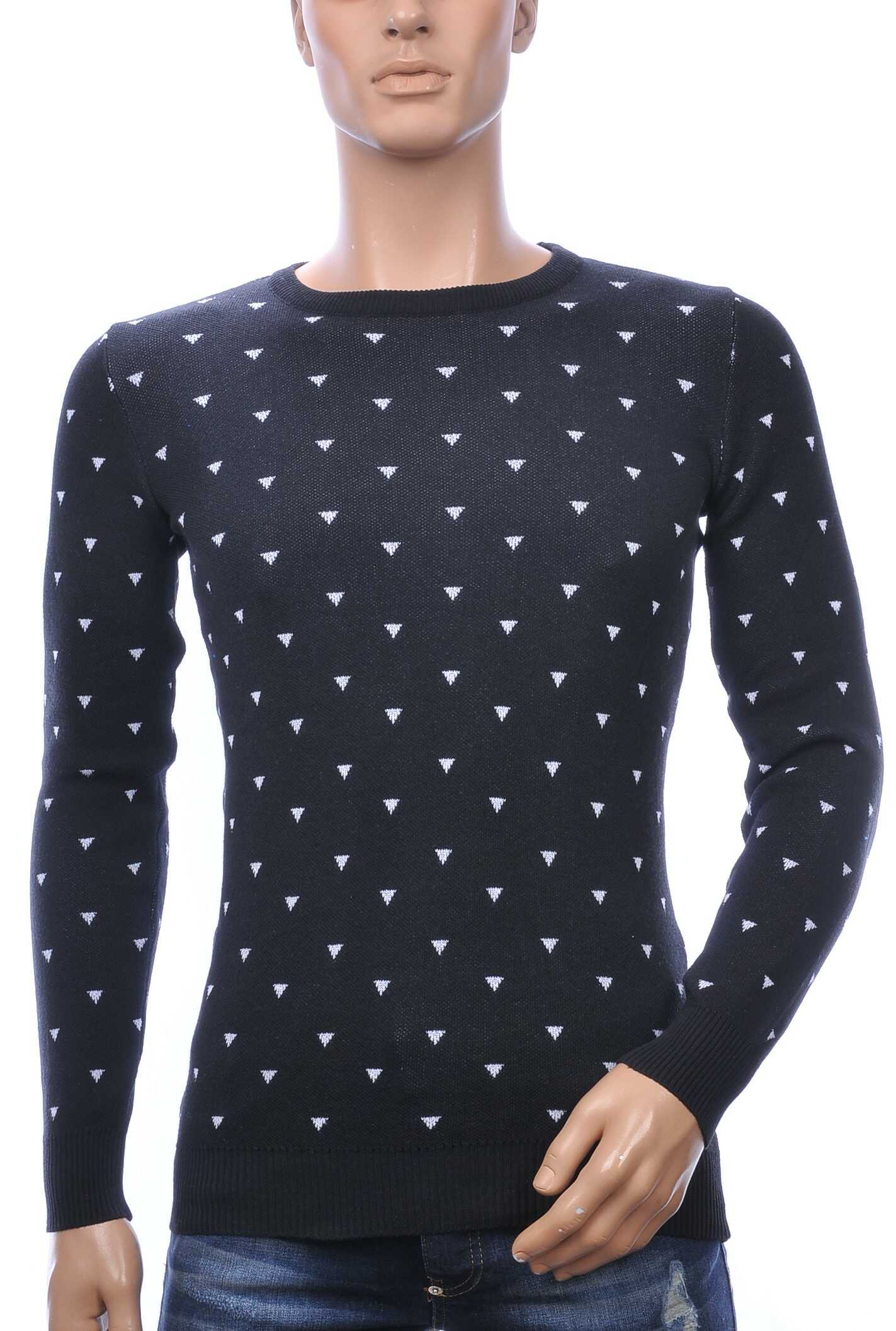 AFAROZ A Fish Named Fred Wolff Blitz Louis Vuitton GUCCI VERSACE KENZO Dsquared2 Levi's CHASIN G-STAR DOLCE & GABBANA DIESEL PME LEGEND WAM DENIM LACOSTE Parajumpers Stone Island trendy ronde hals dunne heren trui Zwart - Zwart