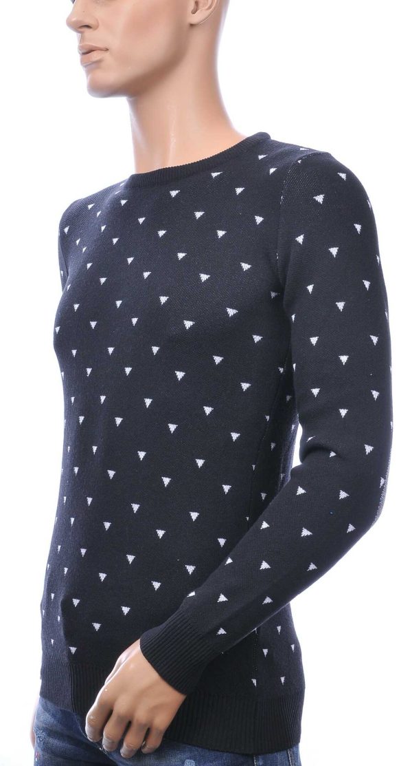 AFAROZ A Fish Named Fred Wolff Blitz Louis Vuitton GUCCI VERSACE KENZO Dsquared2 Levi's CHASIN G-STAR DOLCE & GABBANA DIESEL PME LEGEND WAM DENIM LACOSTE Parajumpers Stone Island trendy ronde hals dunne heren trui Zwart - Zwart