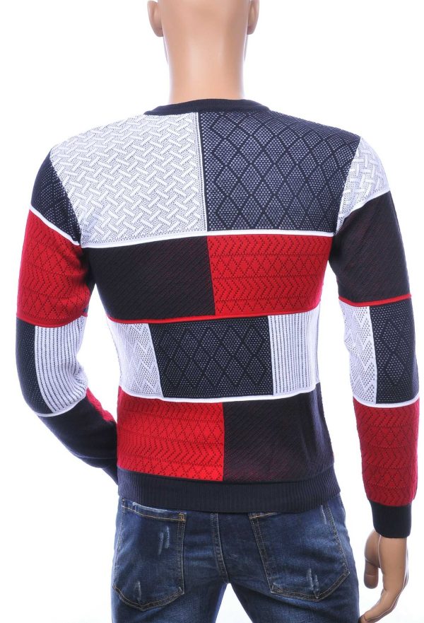 CI-BORG A Fish Named Fred Wolff Blitz Louis Vuitton GUCCI VERSACE KENZO Dsquared2 Levi's CHASIN G-STAR DOLCE & GABBANA DIESEL PME LEGEND WAM DENIM LACOSTE trendy v-hals modern dessin heren trui Rood
