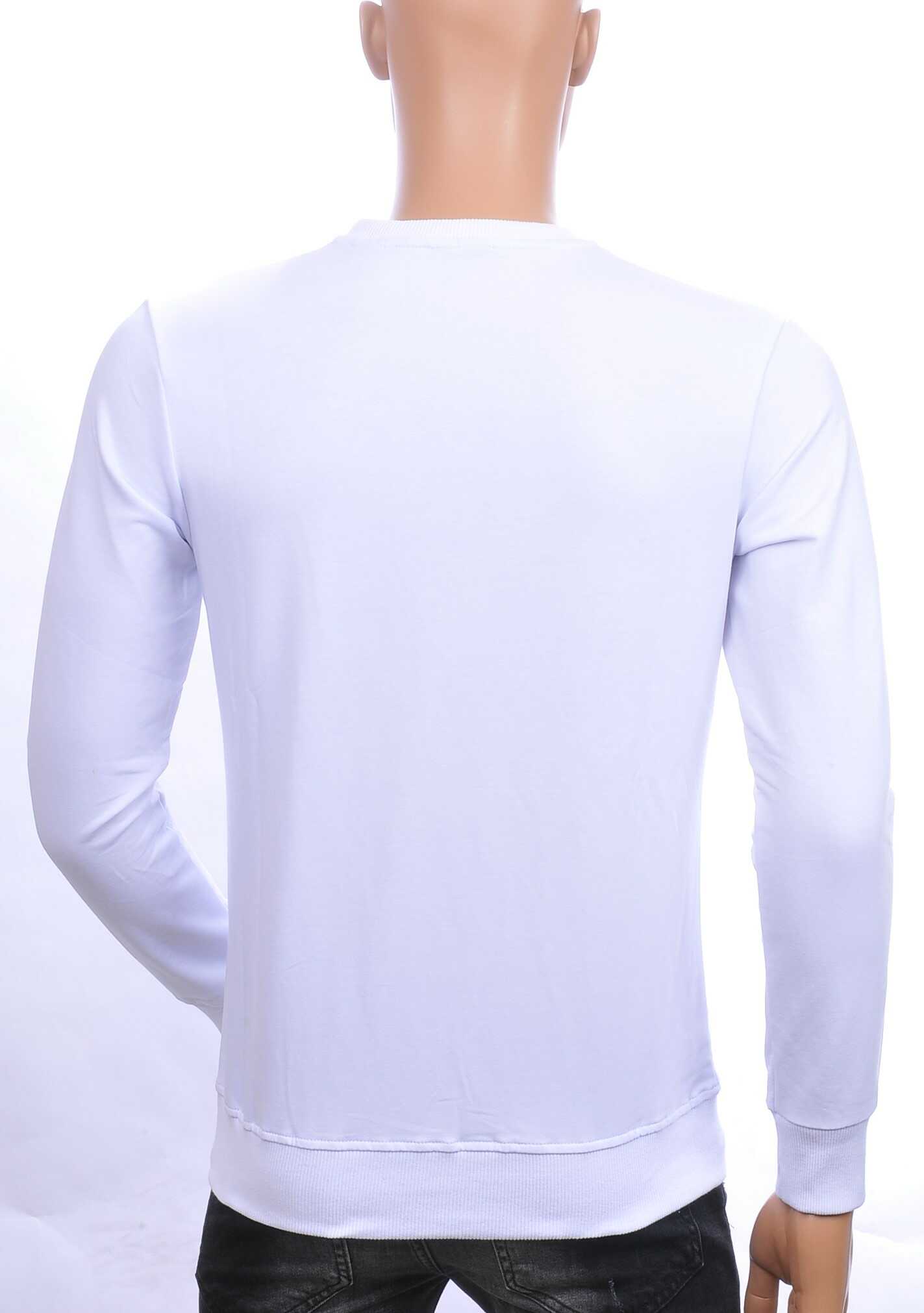Ci-Borg ronde hals heren sweatshirt met tijgerkop print Wit