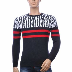 club ju heren trui, blauwe heren trui, heren trui ronde hals, moderne heren trui, heren trui met dessin, gebreide heren trui, slim fit heren trui, katoen acryl trui heren, trendy heren mode, stijlvolle heren trui, wintertrui heren, casual heren trui, streetwear heren trui, online trui kopen, trui kopen in Nijmegen, Goedkoop heren trui kopen