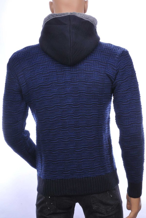 CLUB-JU Wolff Blitz Moncler DIOR Philipp Plein PRADA Louis Vuitton GUCCI VERSACE KENZO Dsquared2 Levi's CHASIN G-STAR DOLCE & GABBANA DIESEL PME LEGEND WAM DENIM LACOSTE trendy grof gebreide heren vest met capuchon Navy