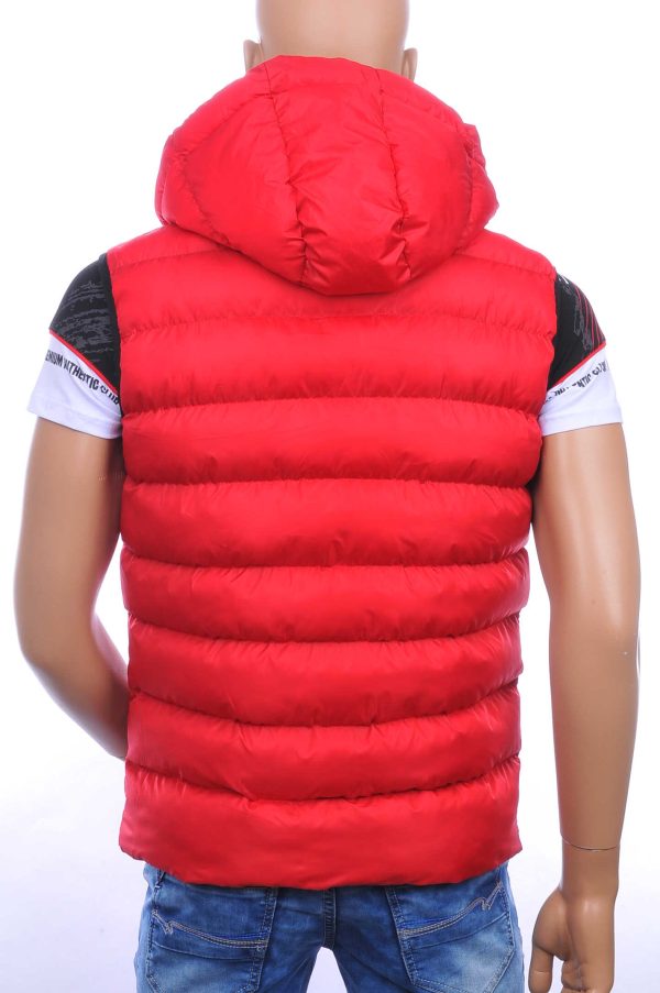 ICON2 trendy heren Bodywarmers met permanent capuchon Rood