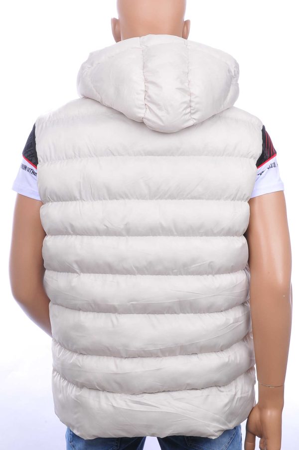 ICON2 trendy heren Bodywarmers met permanent capuchon Wit