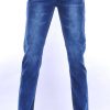 JAYLVIS regular fit stretch heren jeans met contrast kleur stiksels Blauw