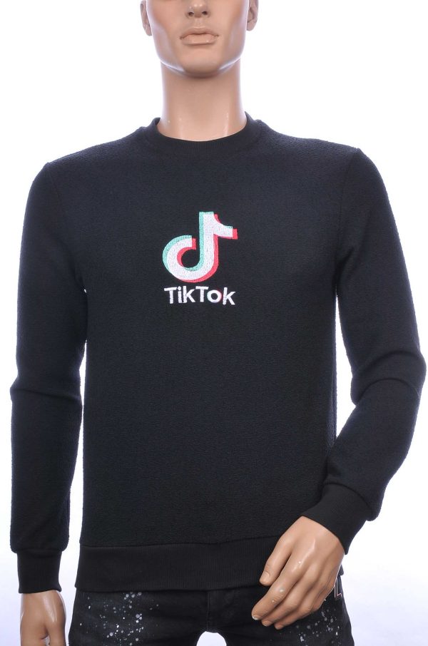 MIZ-U Wolff Blitz Moncler DIOR Philipp Plein PRADA Louis Vuitton GUCCI VERSACE KENZO Dsquared2 Levi's CHASIN G-STAR DOLCE & GABBANA DIESEL PME LEGEND WAM DENIM LACOSTE trendy ronde hals effen TikTok sweatshirt Zwart