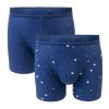 Zaccini 2-pack boxershorts perfect fit allover Universe print Navy