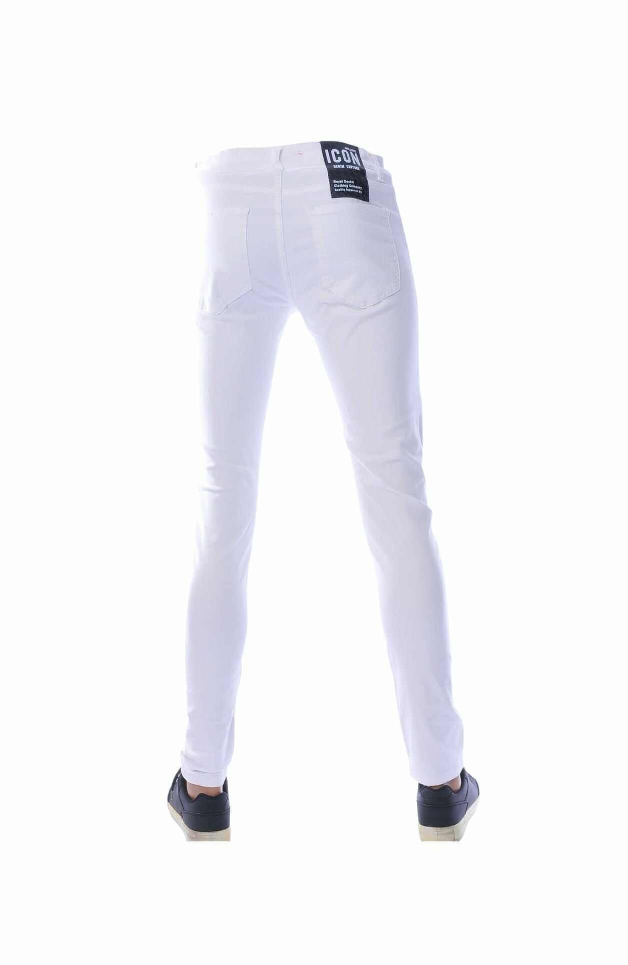 icon witte heren jeans, slim fit heren jeans wit, gescheurde witte jeans heren, heren jeans met verfspatten, streetwear jeans heren, icon hippie jeans, skinny stretch jeans heren, trendy heren spijkerbroek, urban fashion jeans, festival jeans heren, online goedkoop heren jeans bestellen, Heren jeans kopen in Nijmegen, Kledingwinkel in Nijmegen, Dsquared2, Philipp Plein