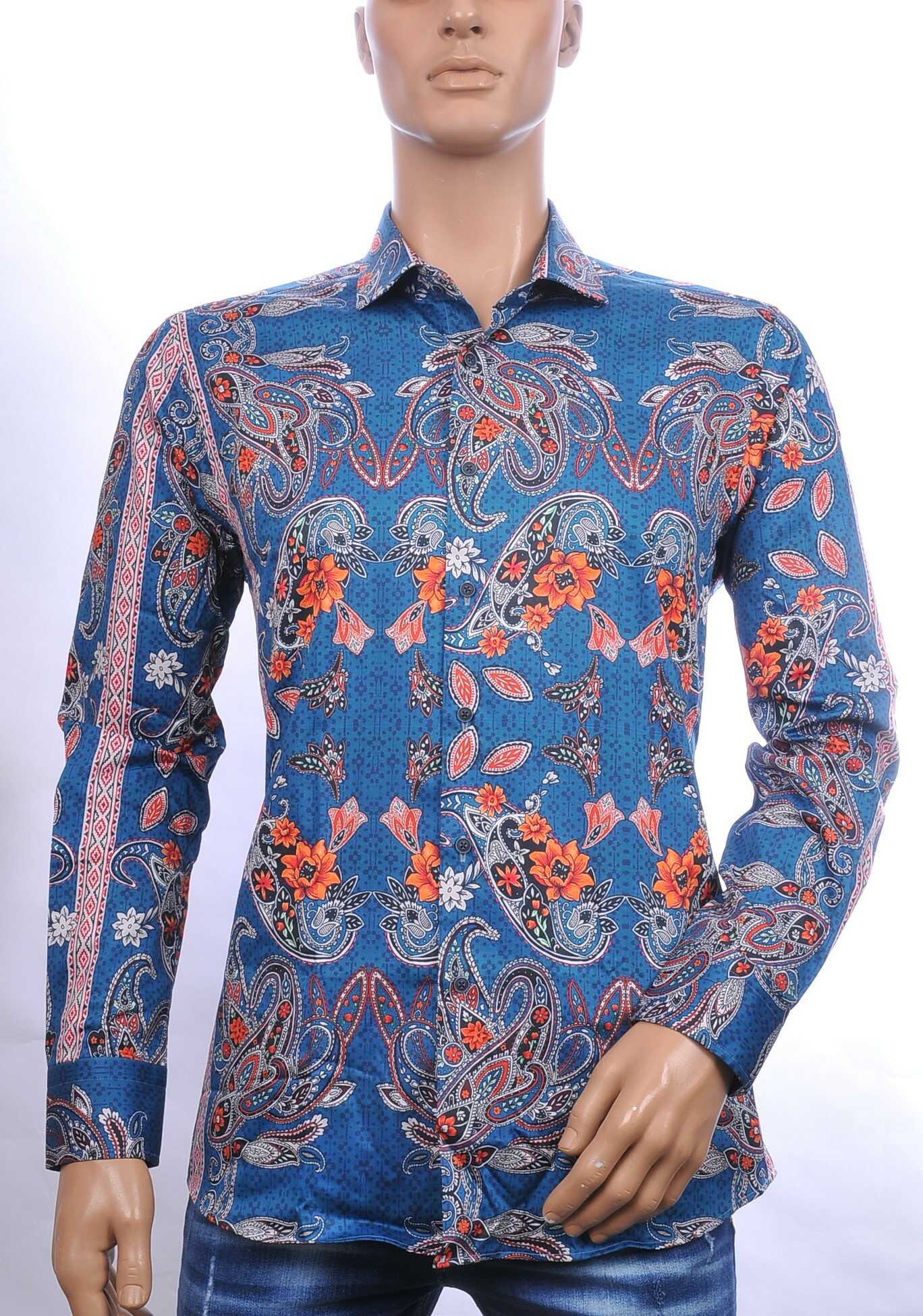 CORRINO Italiaanse allover paisley motieven heren overhemd Groen