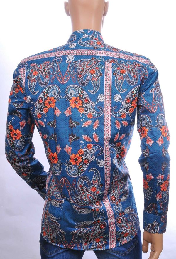 CORRINO Italiaanse allover paisley motieven heren overhemd Groen