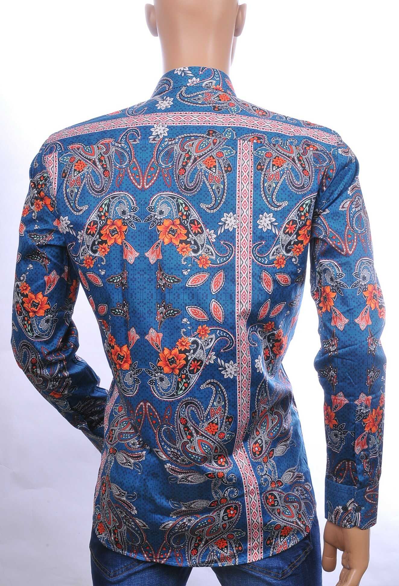 CORRINO Italiaanse allover paisley motieven heren overhemd Groen