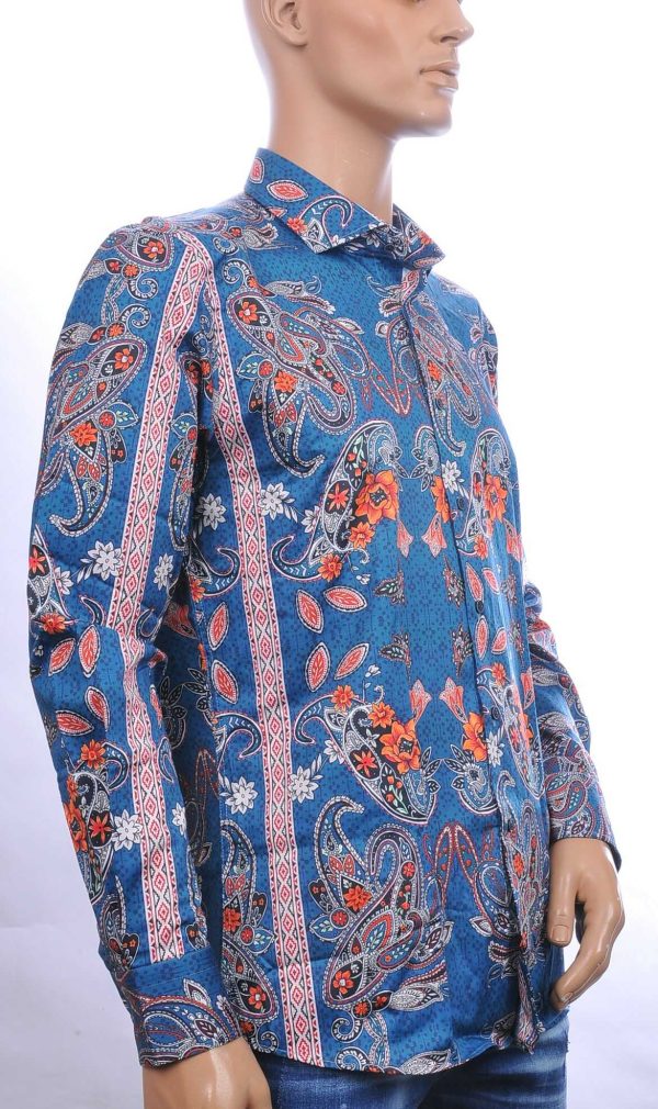 CORRINO Italiaanse allover paisley motieven heren overhemd Groen