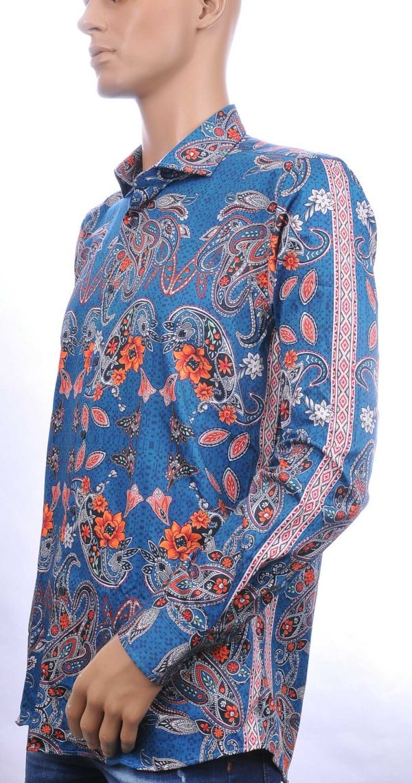 CORRINO Italiaanse allover paisley motieven heren overhemd Groen