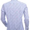 FERLUCCI allover multi kleur egeltjes dessin heren overhemd Wit
