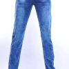 JAYLVIS regular fit stretch heren jeans met contrast kleur stiksels Blauw